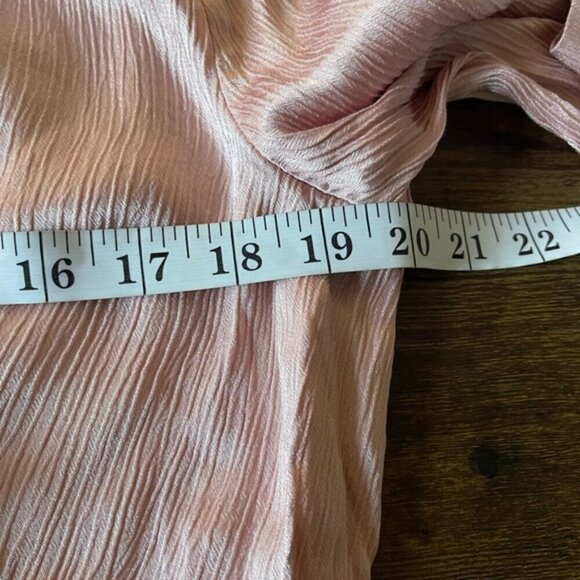 Anthropologie Nurode Tie-Neck long sleeve Bodysuit - Fall Pink size medium - Picture 10 of 12